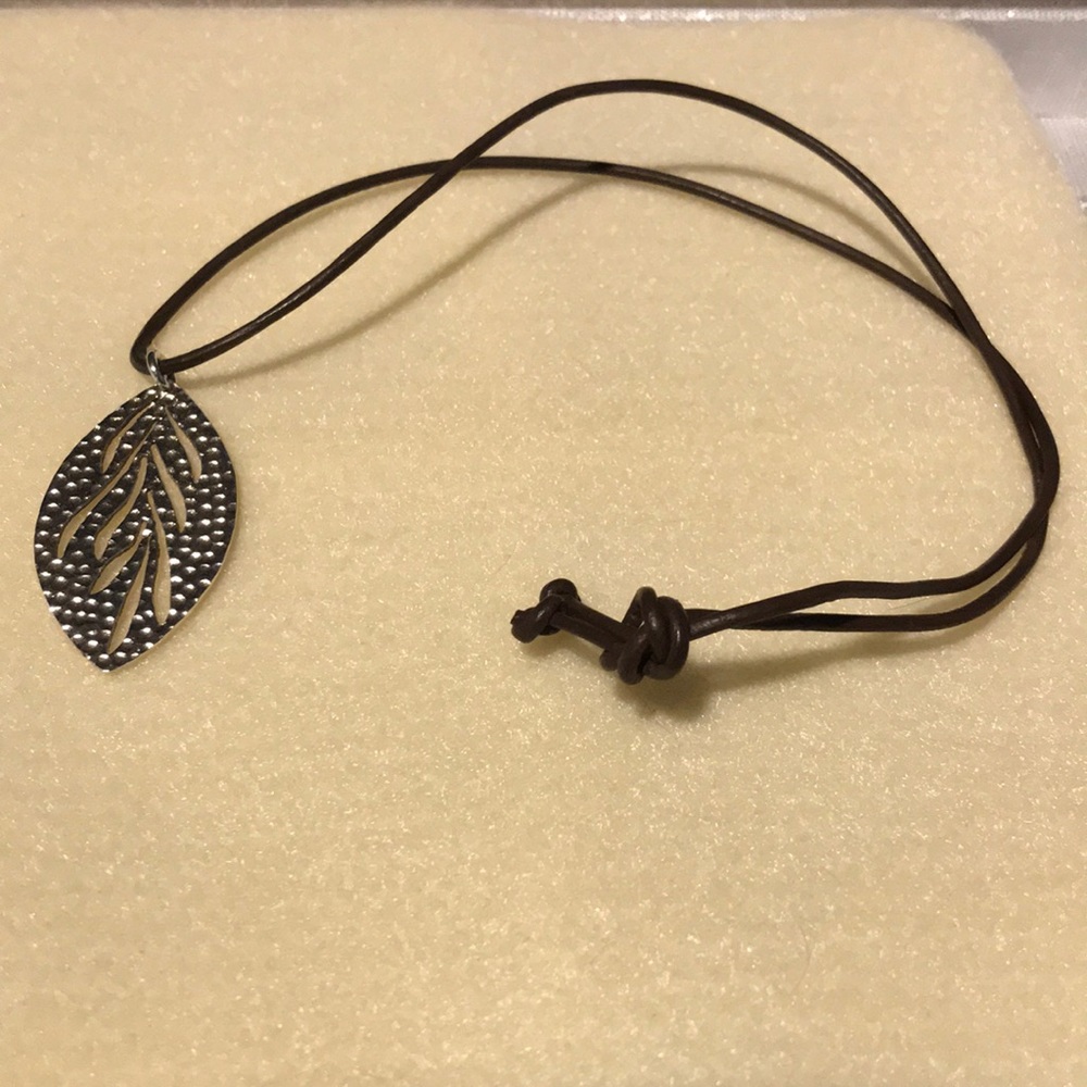 Sterling Leaf Pendant Necklace